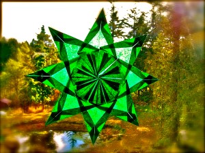 a green star of Christmas