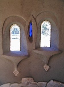 rough plastered windows